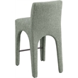 Meridian Furniture Gramercy Green Linen Textured Fabric Stool