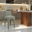 Meridian Furniture Gramercy Green Linen Textured Fabric Stool