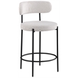 Meridian Furniture Beacon Cream Boucle Fabric Stool (Set of 2)
