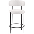Meridian Furniture Beacon Cream Boucle Fabric Stool (Set of 2)