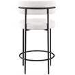 Meridian Furniture Beacon Cream Boucle Fabric Stool (Set of 2)