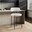 Meridian Furniture Beacon Cream Boucle Fabric Stool (Set of 2)