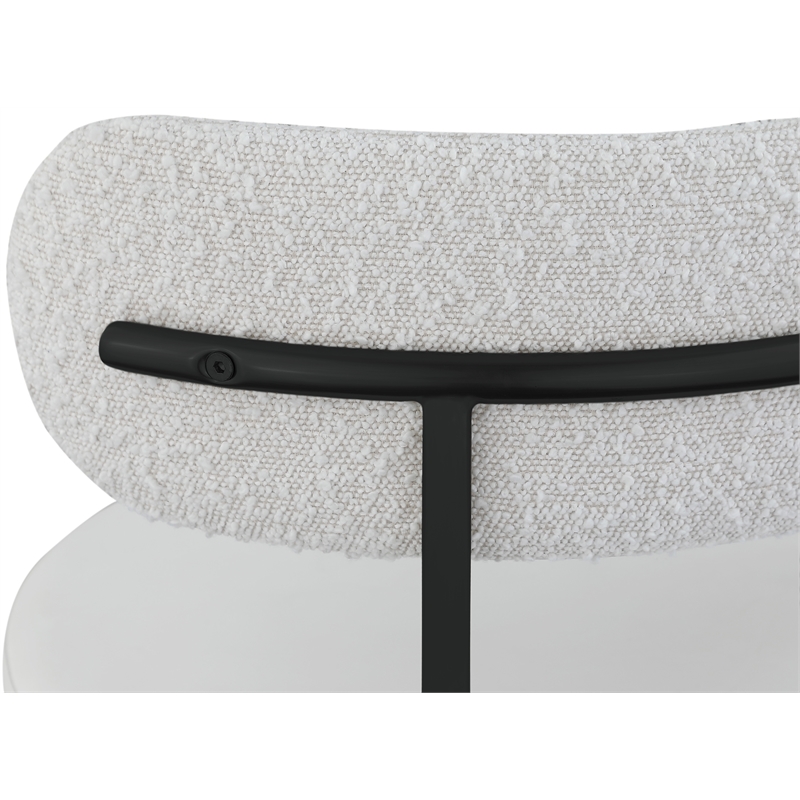 Meridian Furniture Beacon Cream Vegan Leather Seat Stool (Set of 2)