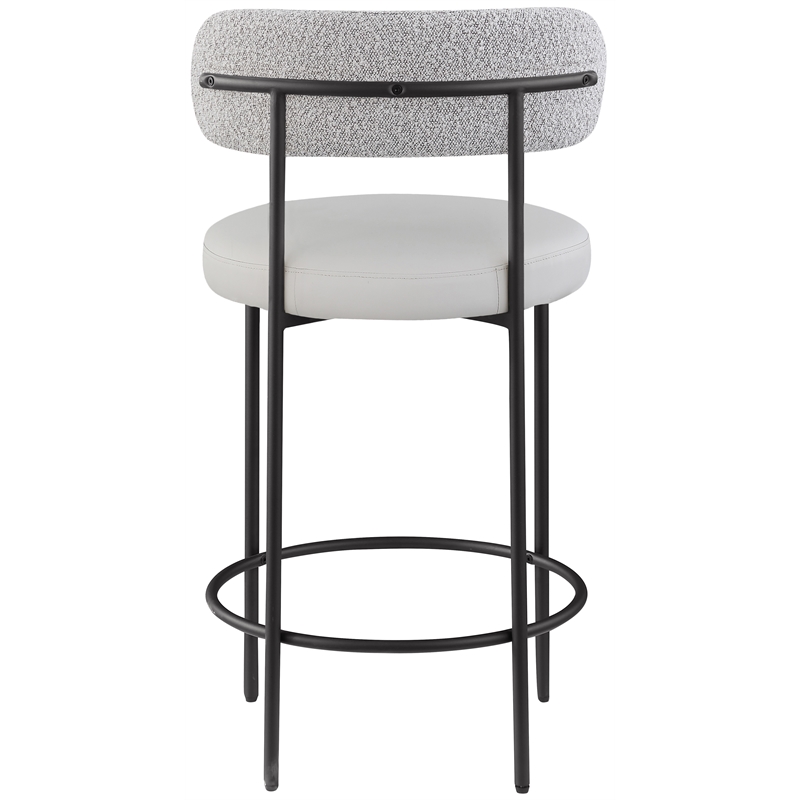 Meridian Furniture Beacon Taupe Vegan Leather Seat Stool (Set of 2)