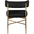 Meridian Furniture Rivage Black Linen Textured Fabric Dining Chair (Set of 2)