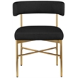 Meridian Furniture Rivage Black Linen Textured Fabric Dining Chair (Set of 2)