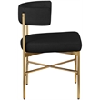 Meridian Furniture Rivage Black Linen Textured Fabric Dining Chair (Set of 2)