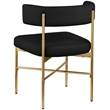 Meridian Furniture Rivage Black Linen Textured Fabric Dining Chair (Set of 2)
