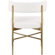 Meridian Furniture Rivage Cream Linen Textured Fabric Dining Chair (Set of 2)