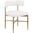Meridian Furniture Rivage Cream Linen Textured Fabric Dining Chair (Set of 2)