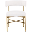 Meridian Furniture Rivage Cream Linen Textured Fabric Dining Chair (Set of 2)