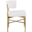 Meridian Furniture Rivage Cream Linen Textured Fabric Dining Chair (Set of 2)