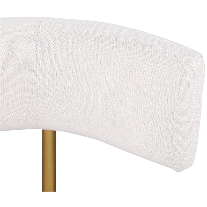 Meridian Furniture Rivage Cream Linen Textured Fabric Dining Chair (Set of 2)