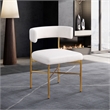 Meridian Furniture Rivage Cream Linen Textured Fabric Dining Chair (Set of 2)