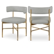 Meridian Furniture Rivage Grey Linen Textured Fabric Dining Chair (Set of 2)
