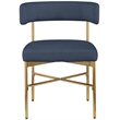 Meridian Furniture Rivage Navy Linen Textured Fabric Dining Chair (Set of 2)