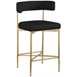 Meridian Furniture Rivage Black Durable Linen Textured Fabric Stool (Set of 2)