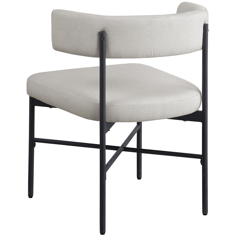 Meridian Furniture Rivage Beige Linen Textured Fabric Dining Chair (Set of 2)