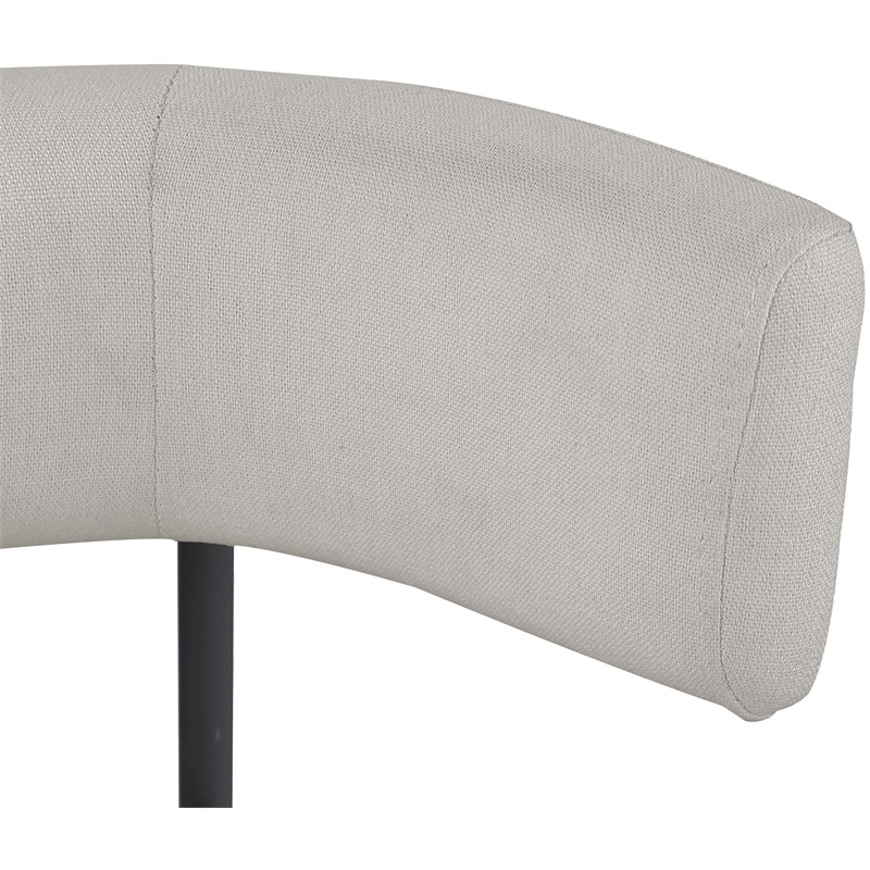Meridian Furniture Rivage Beige Linen Textured Fabric Dining Chair (Set of 2)