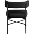 Meridian Furniture Rivage Black Linen Textured Fabric Dining Chair (Set of 2)