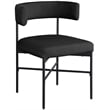Meridian Furniture Rivage Black Linen Textured Fabric Dining Chair (Set of 2)