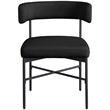Meridian Furniture Rivage Black Linen Textured Fabric Dining Chair (Set of 2)