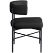 Meridian Furniture Rivage Black Linen Textured Fabric Dining Chair (Set of 2)