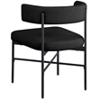 Meridian Furniture Rivage Black Linen Textured Fabric Dining Chair (Set of 2)