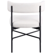 Meridian Furniture Rivage Cream Linen Textured Fabric Dining Chair (Set of 2)