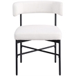 Meridian Furniture Rivage Cream Linen Textured Fabric Dining Chair (Set of 2)