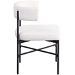 Meridian Furniture Rivage Cream Linen Textured Fabric Dining Chair (Set of 2)