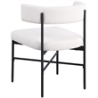 Meridian Furniture Rivage Cream Linen Textured Fabric Dining Chair (Set of 2)