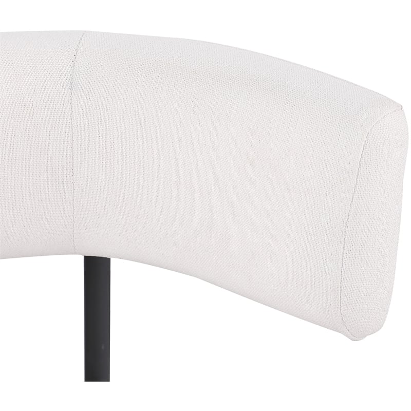 Meridian Furniture Rivage Cream Linen Textured Fabric Dining Chair (Set of 2)
