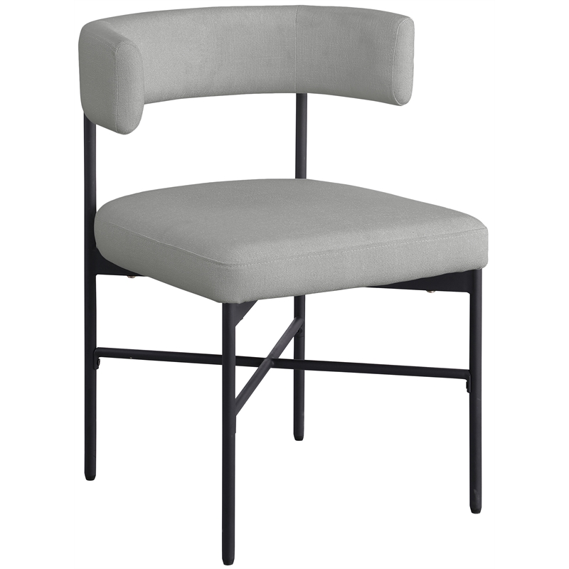 Meridian Furniture Rivage Grey Linen Textured Fabric Dining Chair (Set of 2)