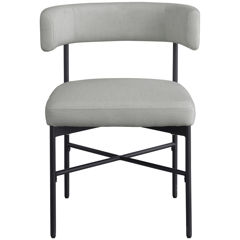Meridian Furniture Rivage Grey Linen Textured Fabric Dining Chair (Set of 2)