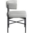 Meridian Furniture Rivage Grey Linen Textured Fabric Dining Chair (Set of 2)