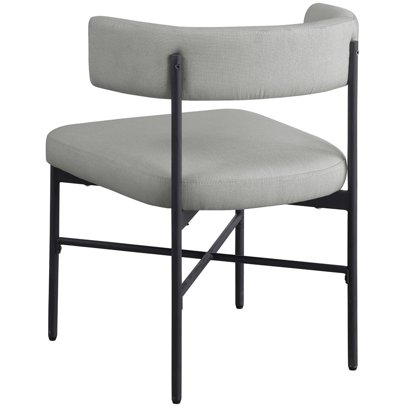 Meridian Furniture Rivage Grey Linen Textured Fabric Dining Chair (Set of 2)