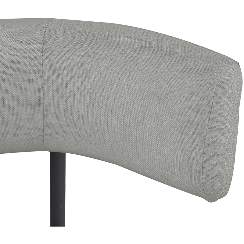 Meridian Furniture Rivage Grey Linen Textured Fabric Dining Chair (Set of 2)
