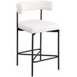 Meridian Furniture Rivage Cream Durable Linen Textured Fabric Stool (Set of 2)