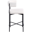 Meridian Furniture Rivage Cream Durable Linen Textured Fabric Stool (Set of 2)