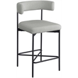 Meridian Furniture Rivage Light Grey Linen Textured Fabric Stool (Set of 2)