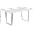 Meridian Furniture Carlton Stone With White Marble Veneer Top Dining Table