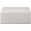 Meridian Furniture Cube Cream Vegan Leather Ottoman