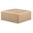 Meridian Furniture Cube Tan Vegan Leather Ottoman