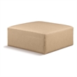 Meridian Furniture Cube Tan Vegan Leather Ottoman
