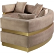 Meridian Furniture Belsa Beige Velvet 2pc. Sectional