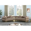 Meridian Furniture Belsa Beige Velvet 2pc. Sectional