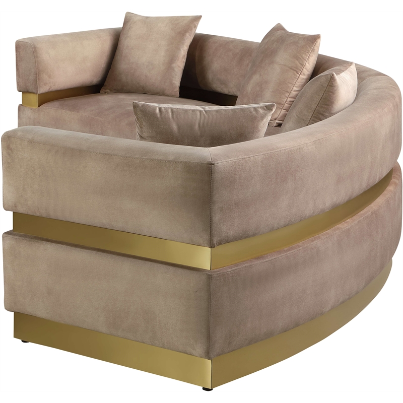 Meridian Furniture Belsa Beige Velvet 2pc. Sectional