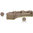 Meridian Furniture Belsa Beige Velvet 2pc. Sectional