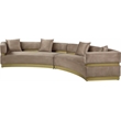 Meridian Furniture Belsa Beige Velvet 2pc. Sectional